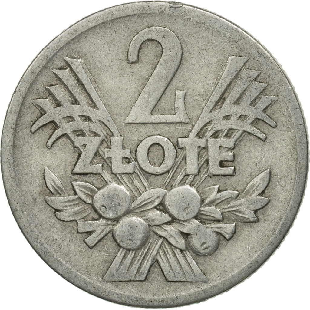 Moneda, Polonia, 2 Zlote, 1958, Warsaw, EBC+, Aluminio, KM:46