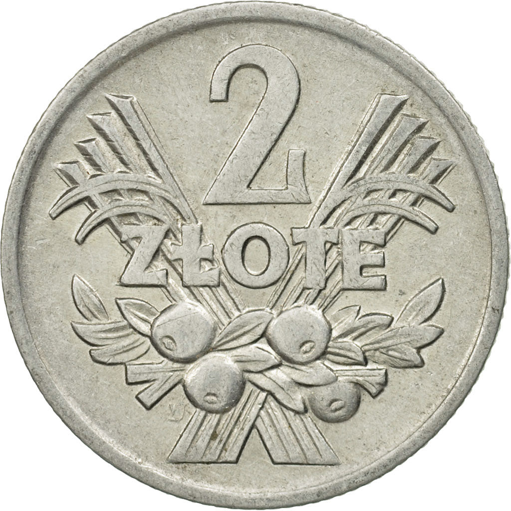 Moneda, Polonia, 2 Zlote, 1974, Warsaw, EBC+, Aluminio, KM:46