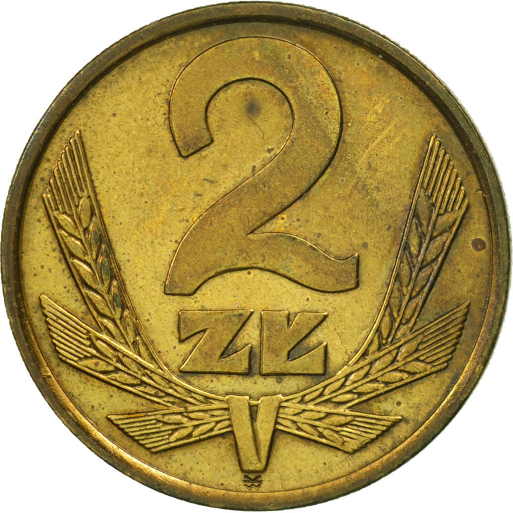 Moneda, Polonia, 2 Zlote, 1977, Warsaw, EBC, Latón, KM:80.1