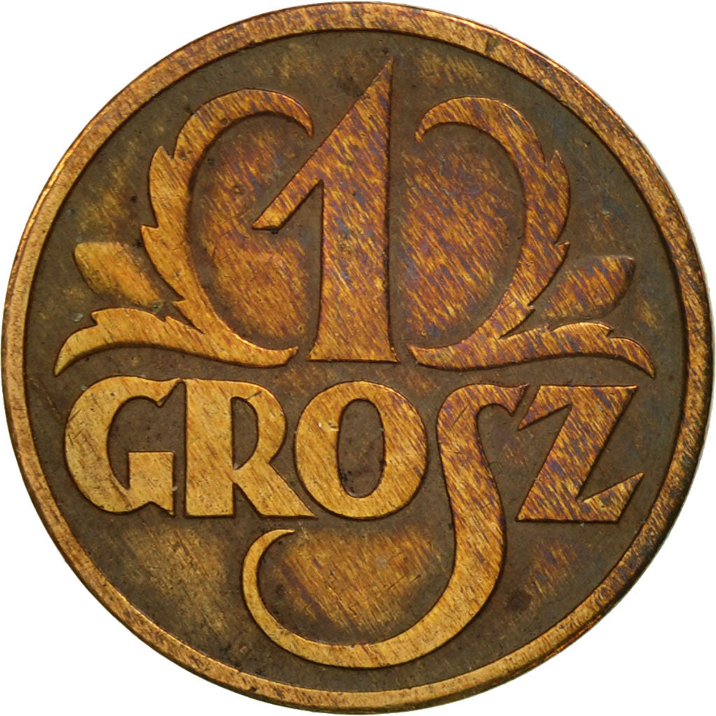 Poland, Grosz, 1931, Warsaw, EF(40-45), Bronze, KM:8a