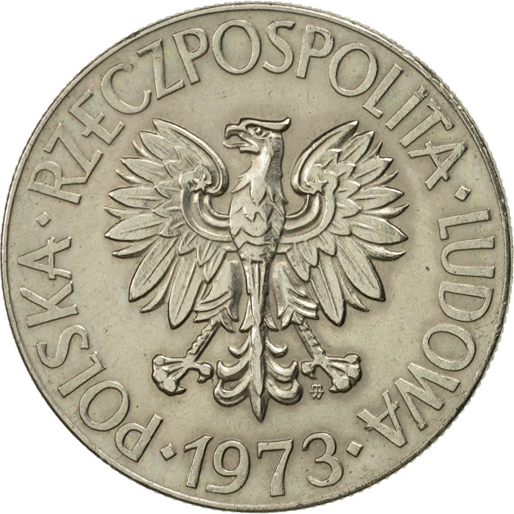 Poland, 10 Zlotych, 1973, Warsaw, MS(60-62), Copper-nickel, KM:50a