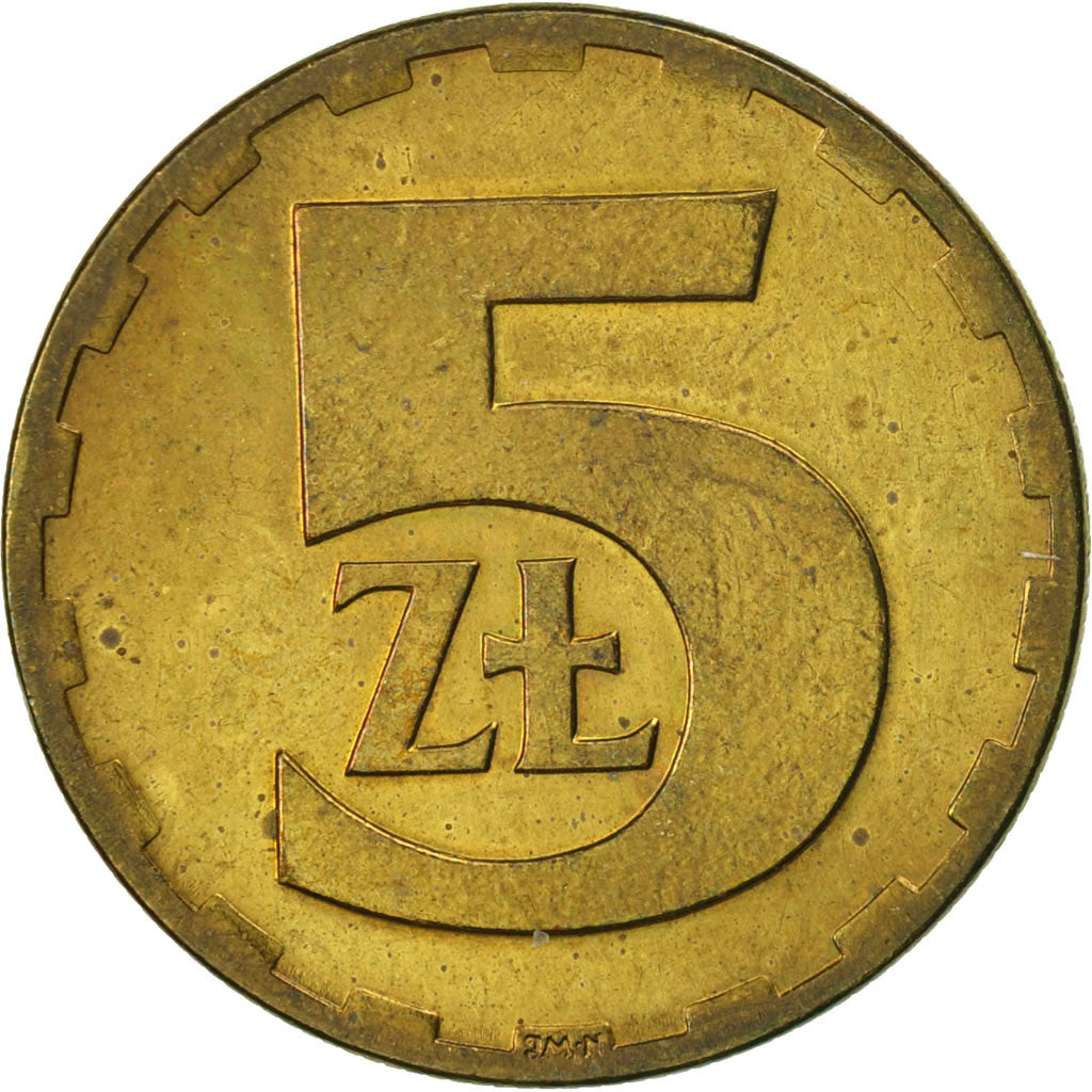 Monnaie, Pologne, 5 Zlotych, 1977, Warsaw, SUP, Laiton, KM:81.1