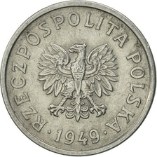 Poland, 10 Groszy, 1949, Warsaw, MS(60-62), Aluminum, KM:42a