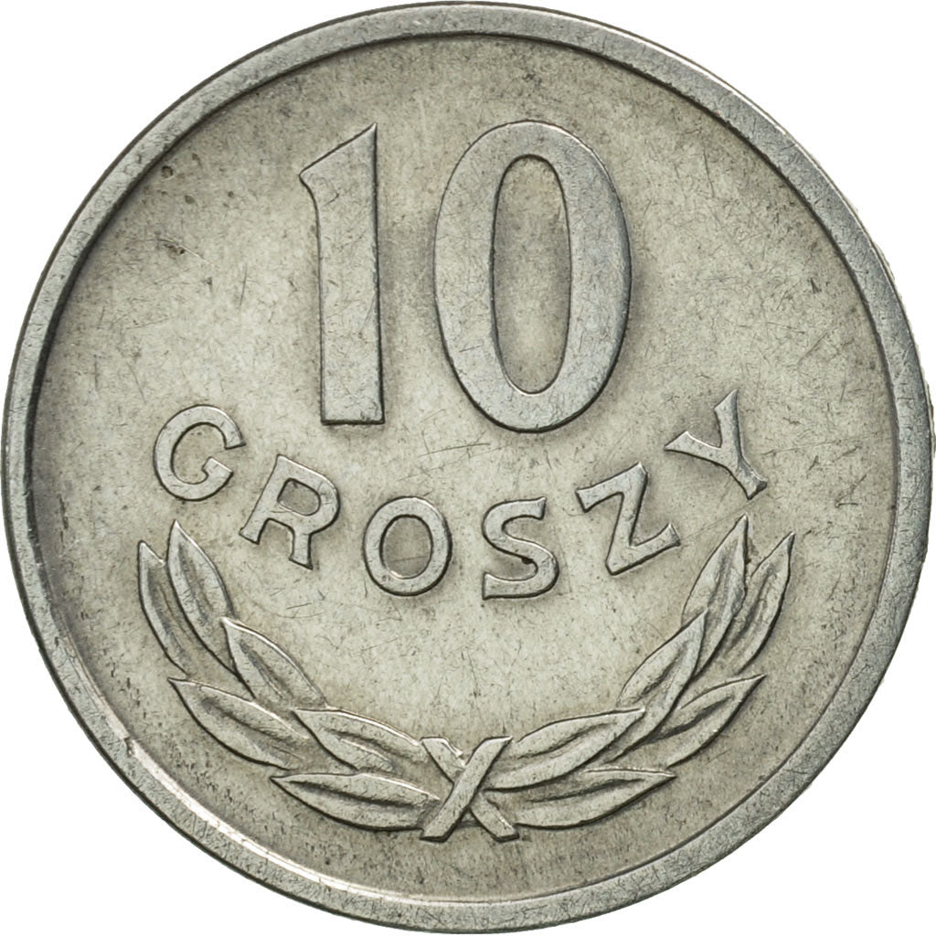 Poland, 10 Groszy, 1949, Warsaw, MS(60-62), Aluminum, KM:42a