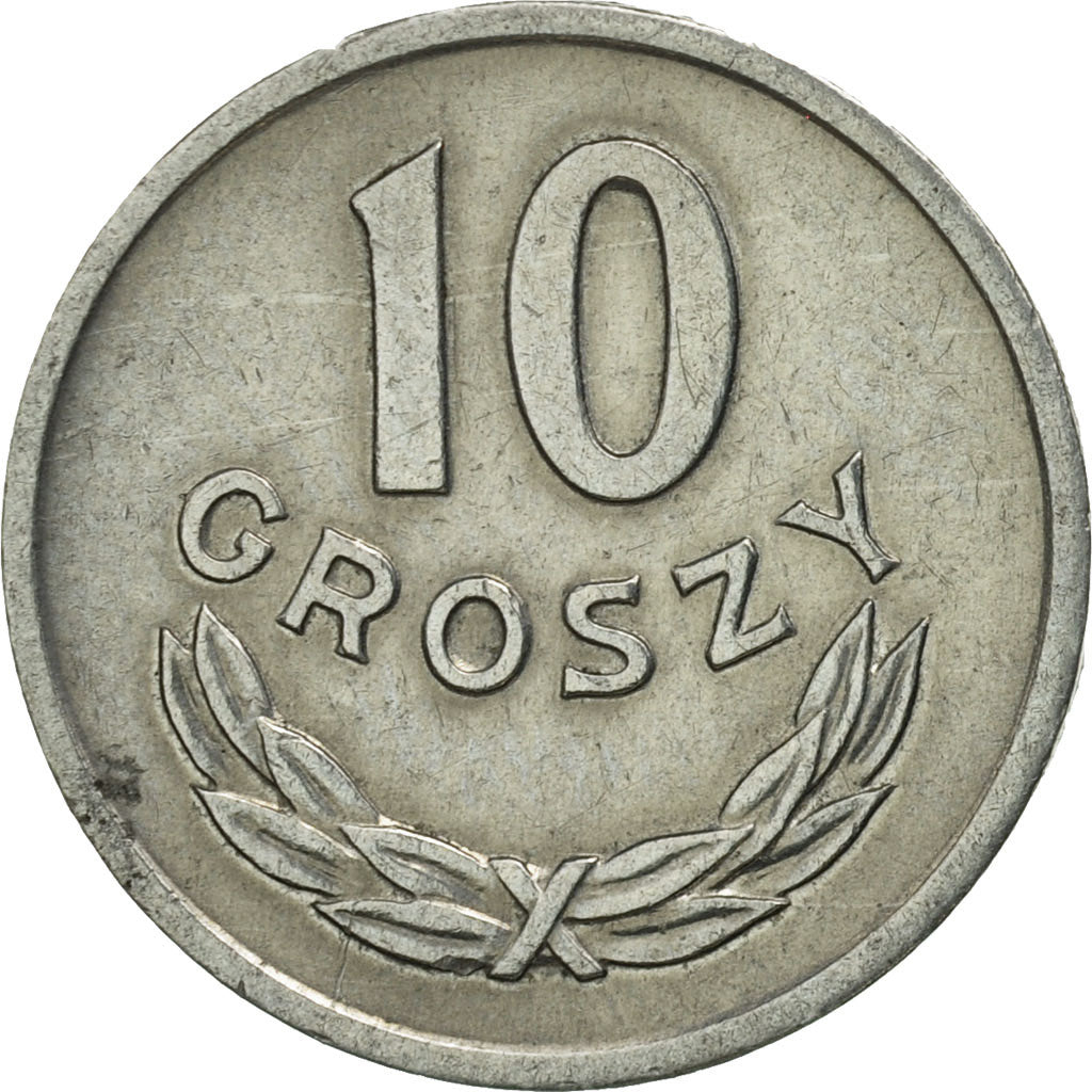 Moneda, Polonia, 10 Groszy, 1966, Warsaw, EBC+, Aluminio, KM:AA47
