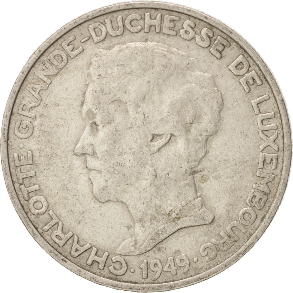 Moneta, Lussemburgo, Charlotte, 5 Francs, 1949, BB, Rame-nichel, KM:50