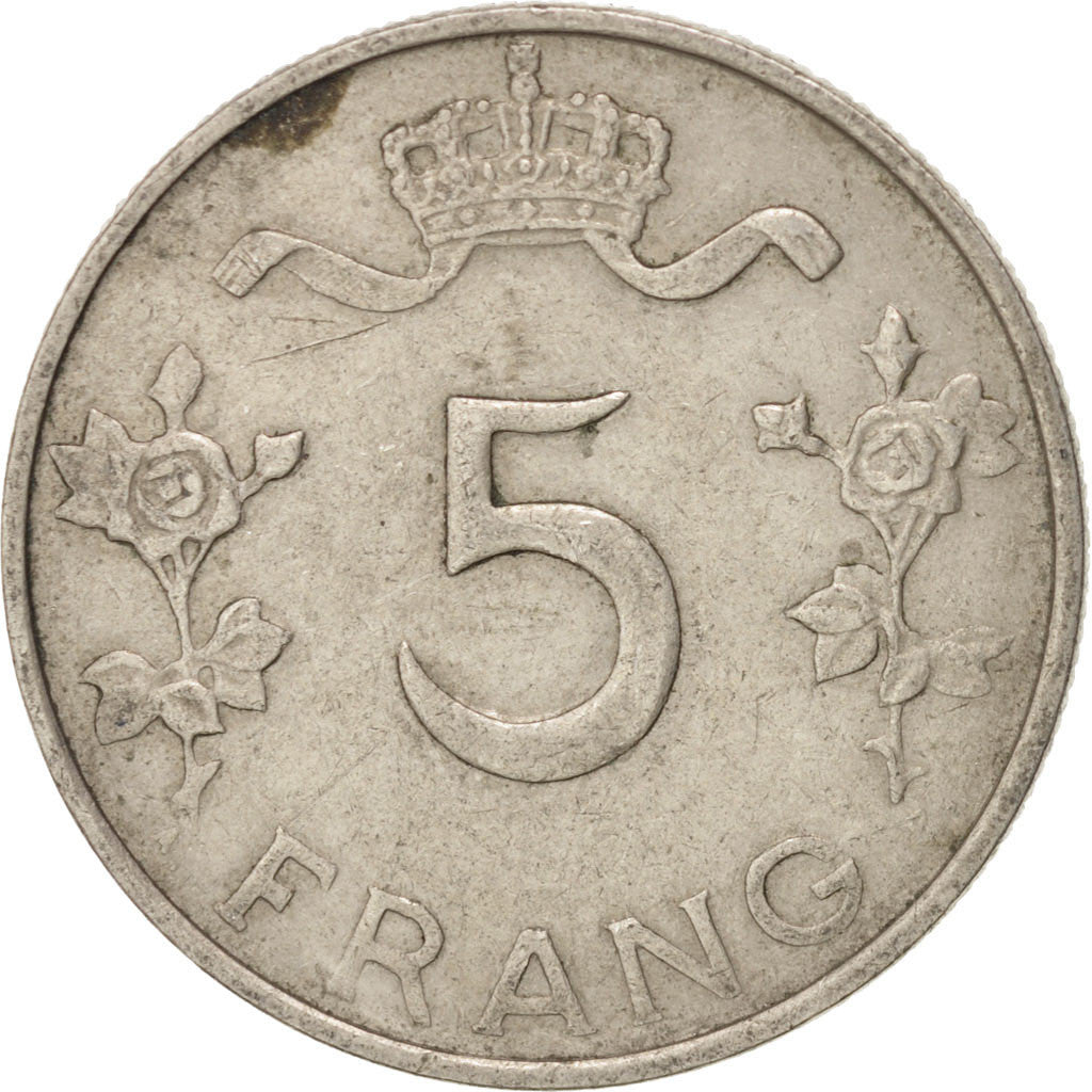 Moneta, Lussemburgo, Charlotte, 5 Francs, 1949, BB, Rame-nichel, KM:50