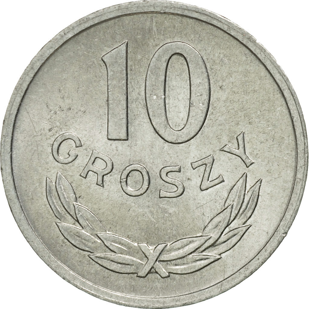 Moneda, Polonia, 10 Groszy, 1974, Warsaw, EBC+, Aluminio, KM:AA47