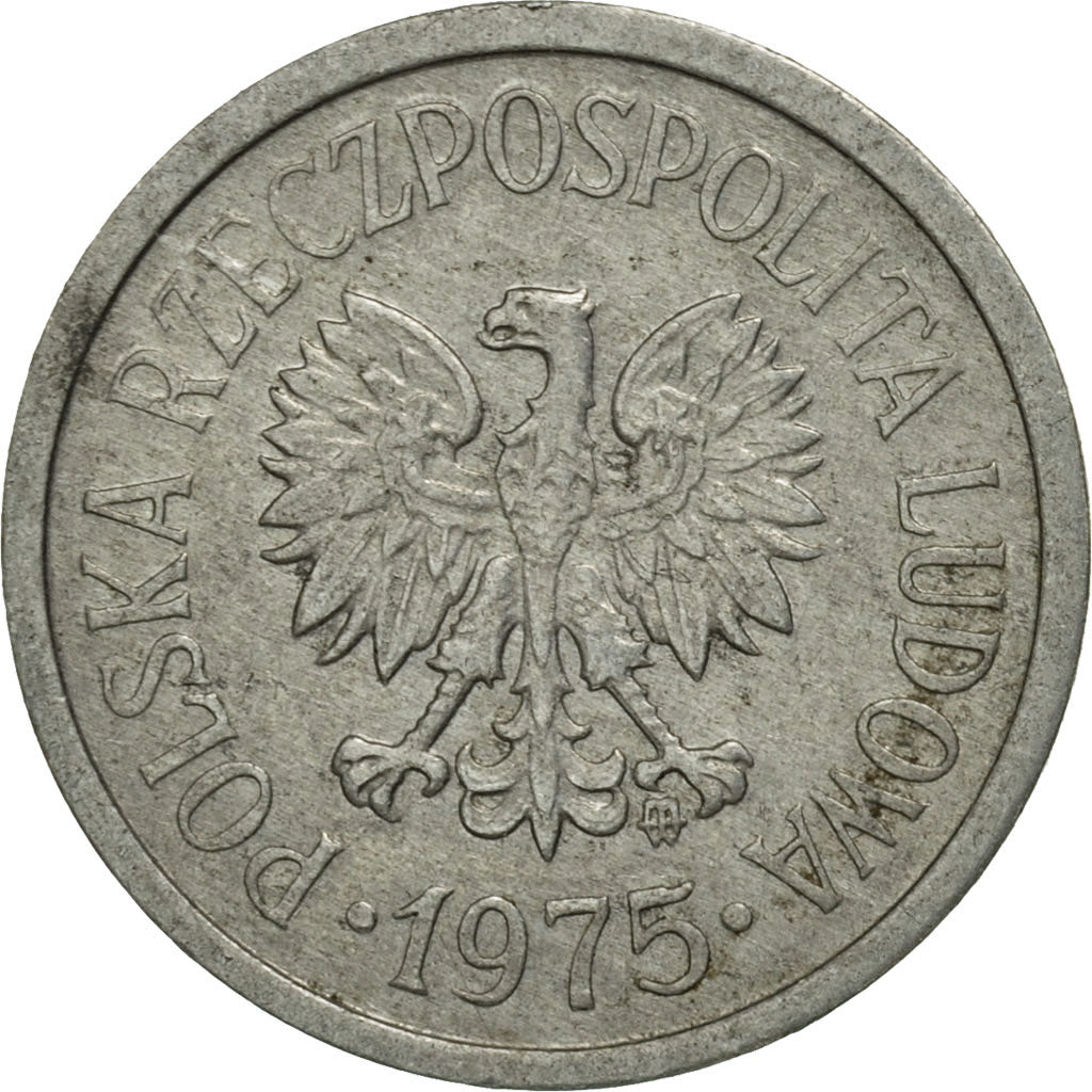 Moneda, Polonia, 10 Groszy, 1975, Warsaw, EBC+, Aluminio, KM:AA47