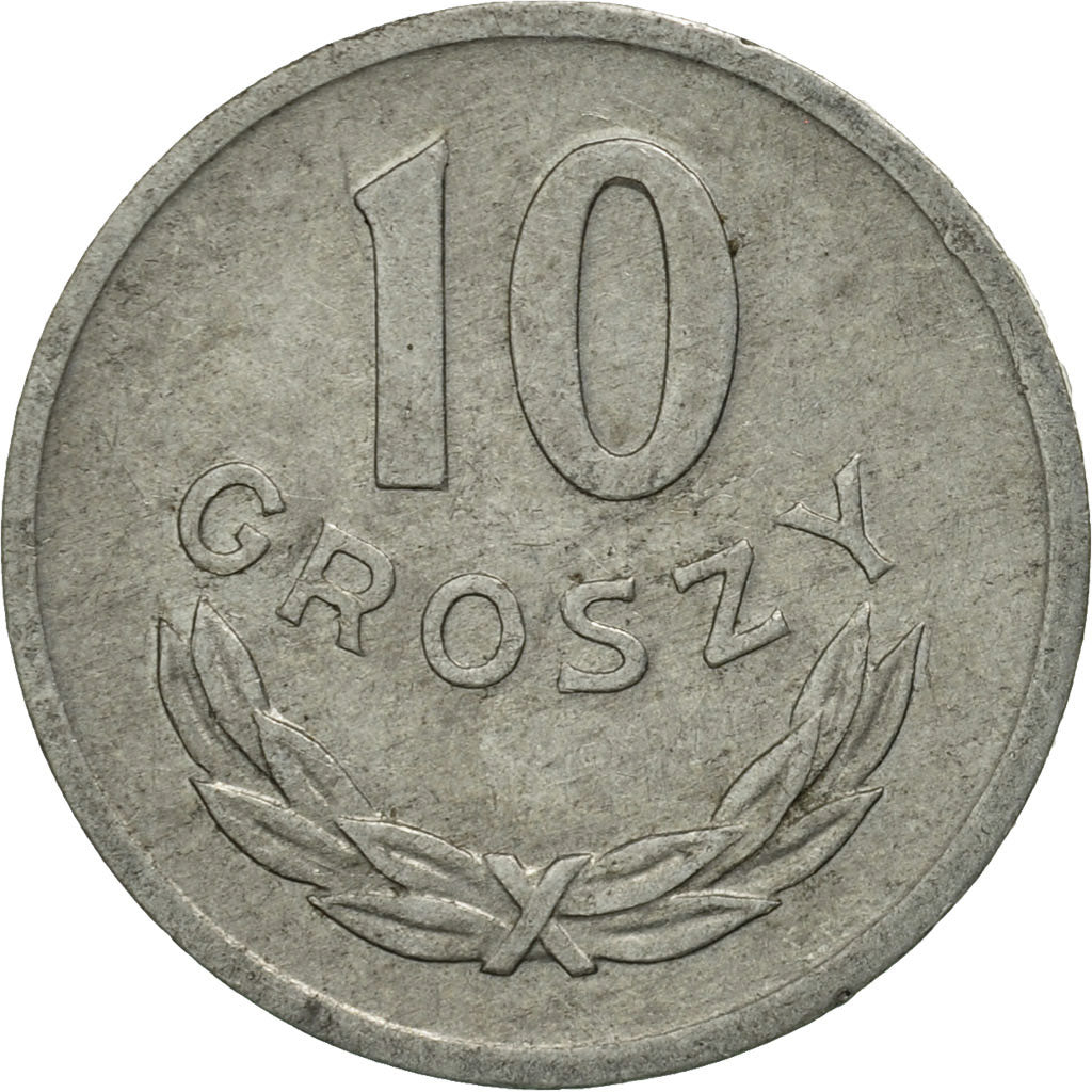 Moneda, Polonia, 10 Groszy, 1975, Warsaw, EBC+, Aluminio, KM:AA47