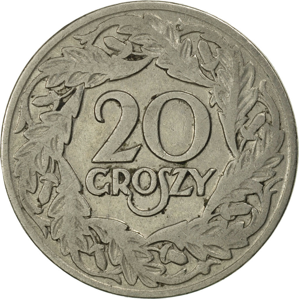 Moneda, Polonia, 20 Groszy, 1923, Warsaw, EBC+, Níquel, KM:12