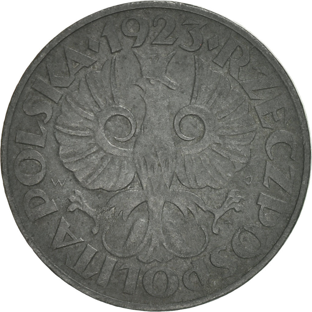 Moneda, Polonia, 20 Groszy, 1923, Warsaw, MBC, Cinc, KM:37