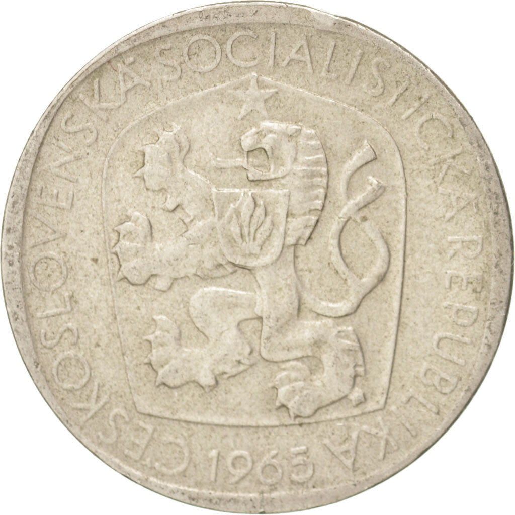 CZECHOSLOVAKIA, 3 Koruny, 1965, KM #57, EF(40-45), Copper-Nickel, 23.5