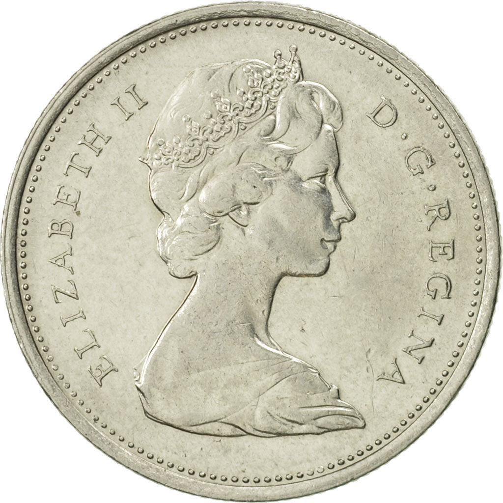 Coin, Canada, Elizabeth II, 25 Cents, 1968, Royal Canadian Mint, Ottawa