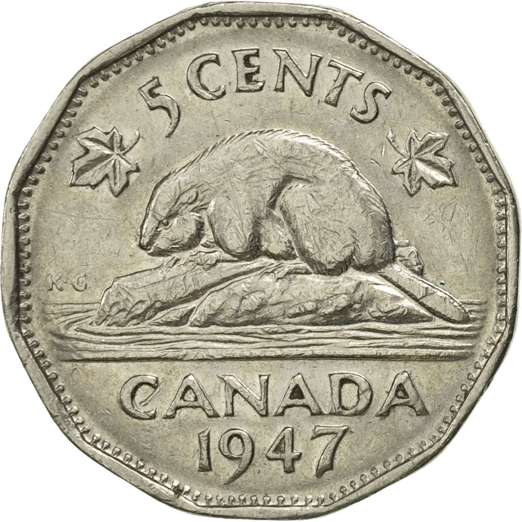 Coin, Canada, George VI, 5 Cents, 1947, Royal Canadian Mint, Ottawa, MS(60-62)