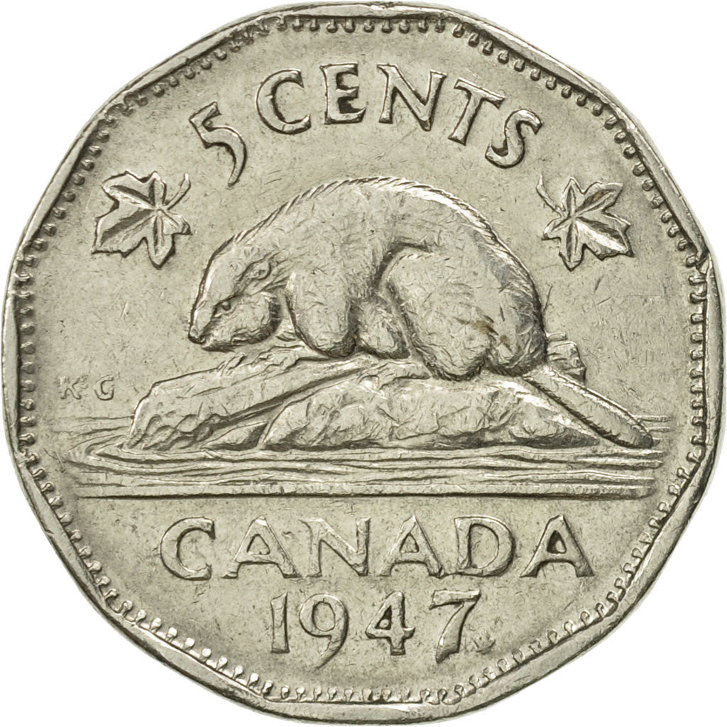 Canada, George VI, 5 Cents, 1947, Royal Canadian Mint, Ottawa, MS(60-62)