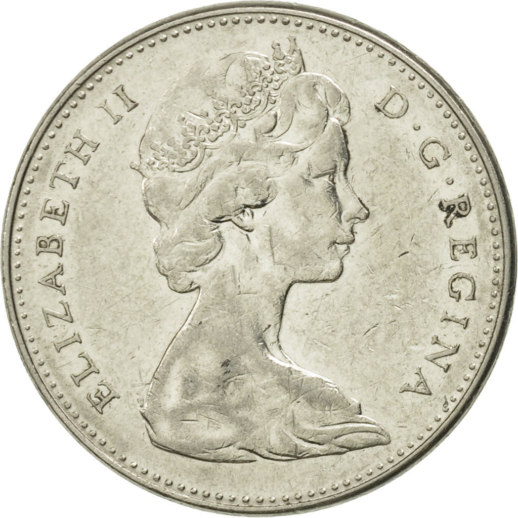 Coin, Canada, Elizabeth II, 5 Cents, 1965, Royal Canadian Mint, Ottawa