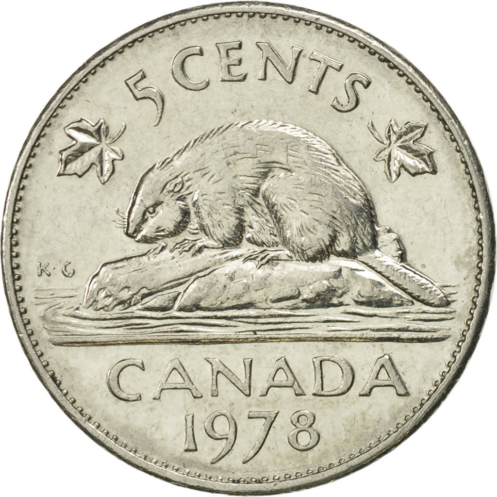 Coin, Canada, Elizabeth II, 5 Cents, 1978, Royal Canadian Mint, Ottawa