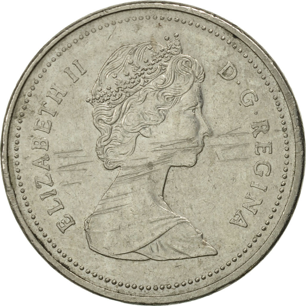 Coin, Canada, Elizabeth II, 5 Cents, 1987, Royal Canadian Mint, Ottawa