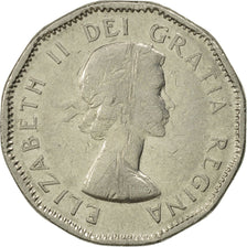 Coin, Canada, Elizabeth II, 5 Cents, 1956, Royal Canadian Mint, Ottawa