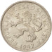 Cecoslovacchia, 2 Koruny, 1947, BB+, Rame-nichel, KM:23