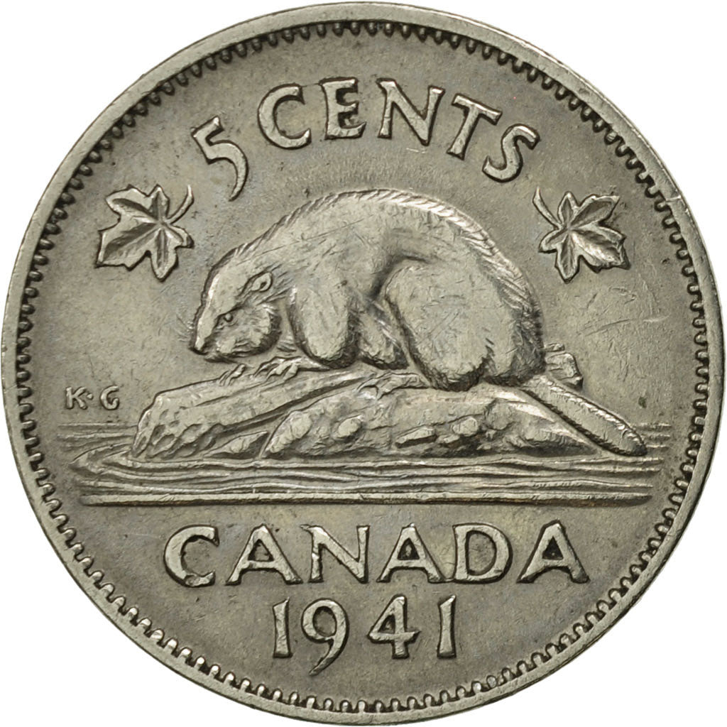 Coin, Canada, George VI, 5 Cents, 1941, Royal Canadian Mint, Ottawa, MS(60-62)