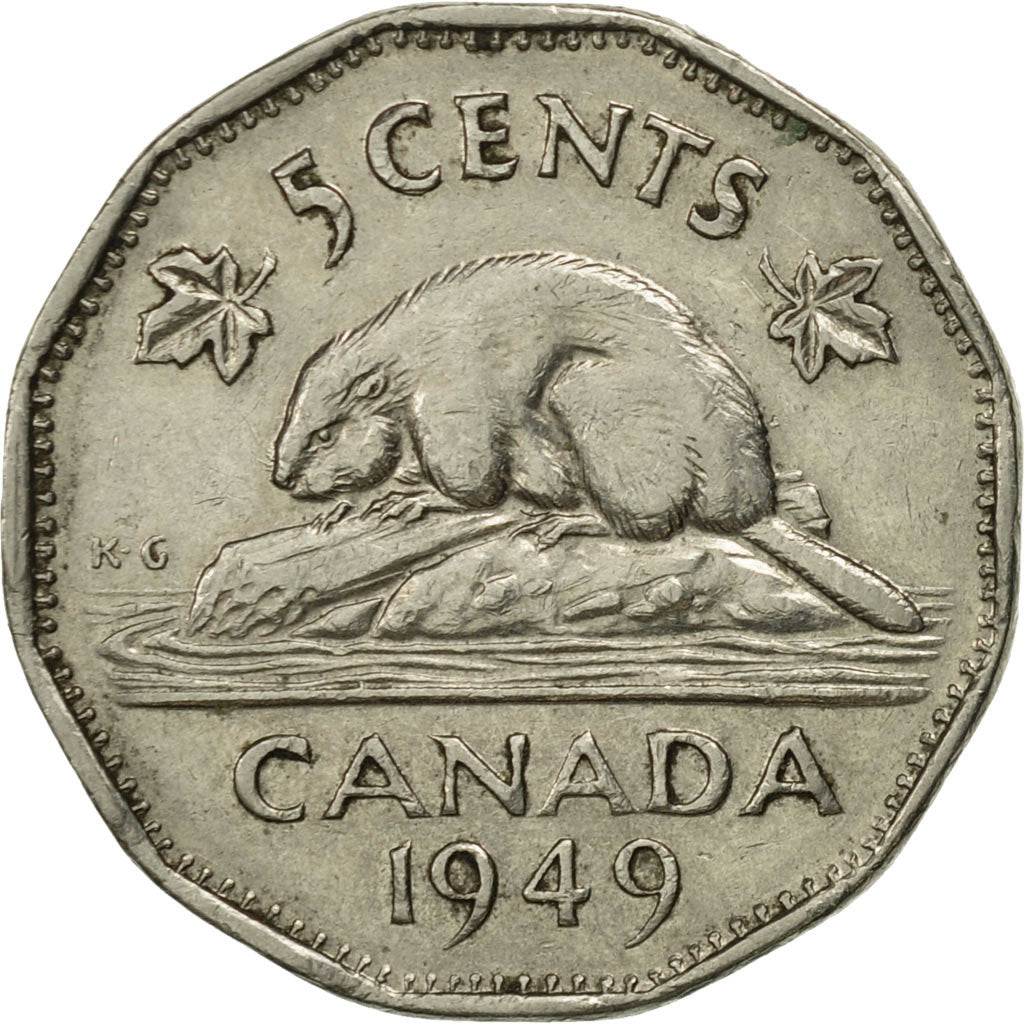 Monnaie, Canada, George VI, 5 Cents, 1949, Royal Canadian Mint, Ottawa, SUP+