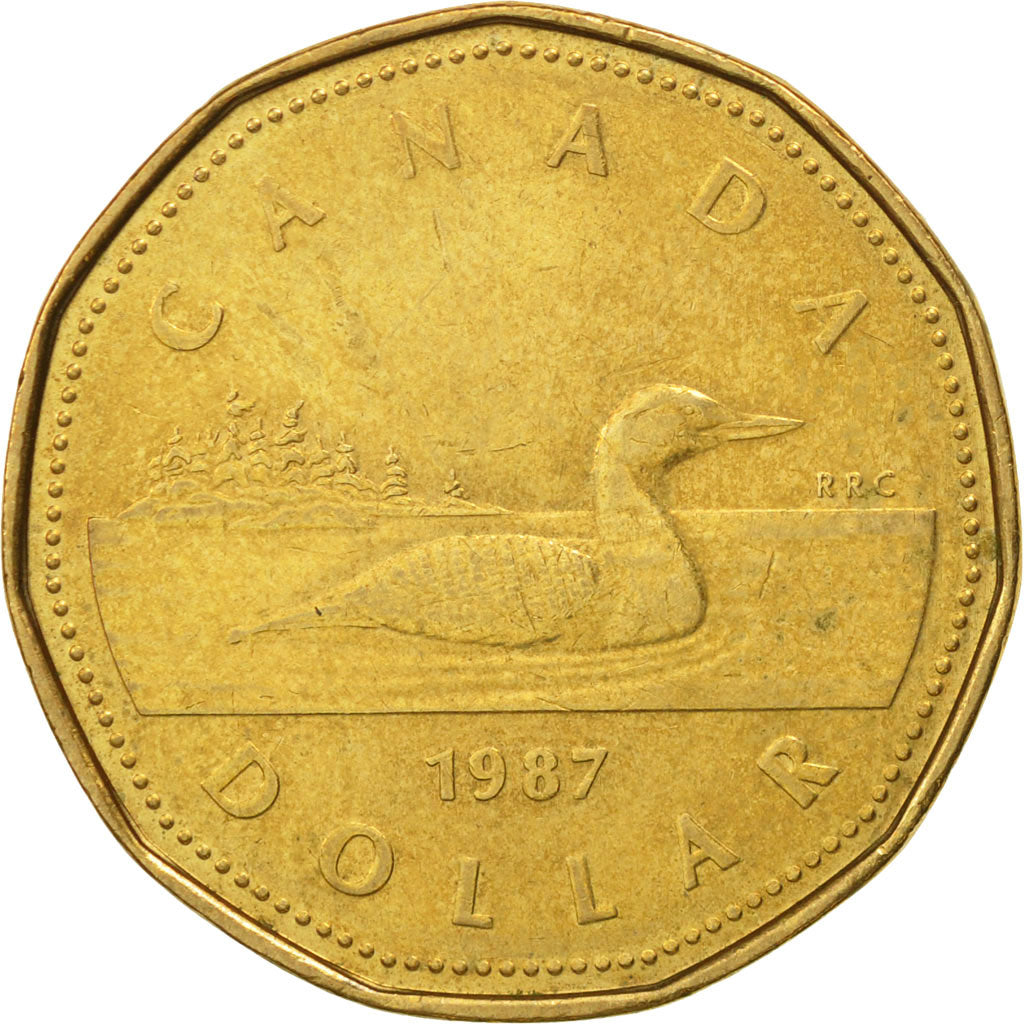 Coin, Canada, Elizabeth II, Dollar, 1987, Royal Canadian Mint, Ottawa