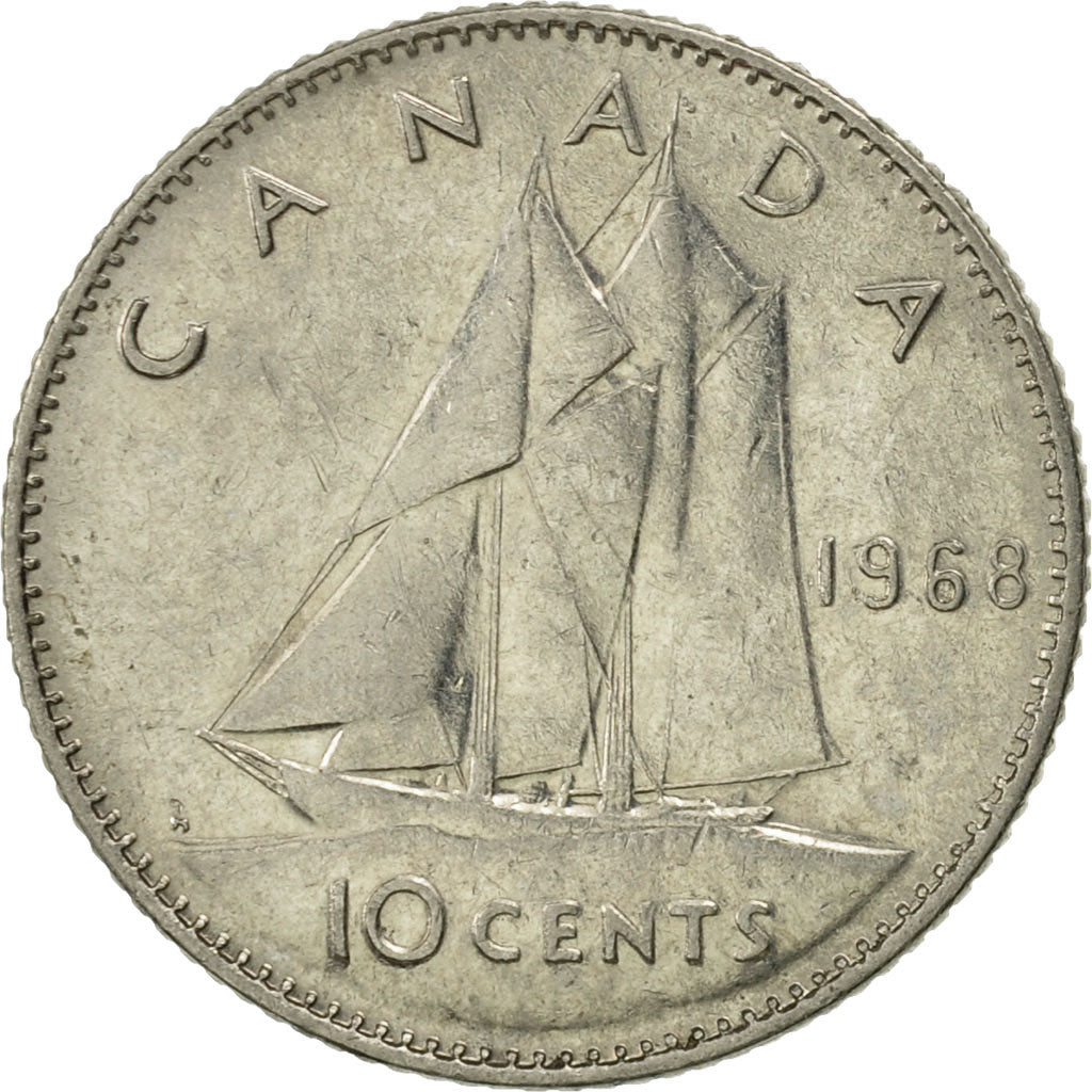 Monnaie, Canada, Elizabeth II, 10 Cents, 1968, Royal Canadian Mint, Ottawa