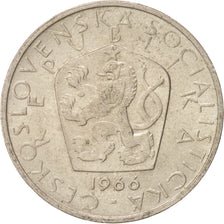 Coin, Czechoslovakia, 5 Korun, 1966, AU(55-58), Copper-nickel, KM:60