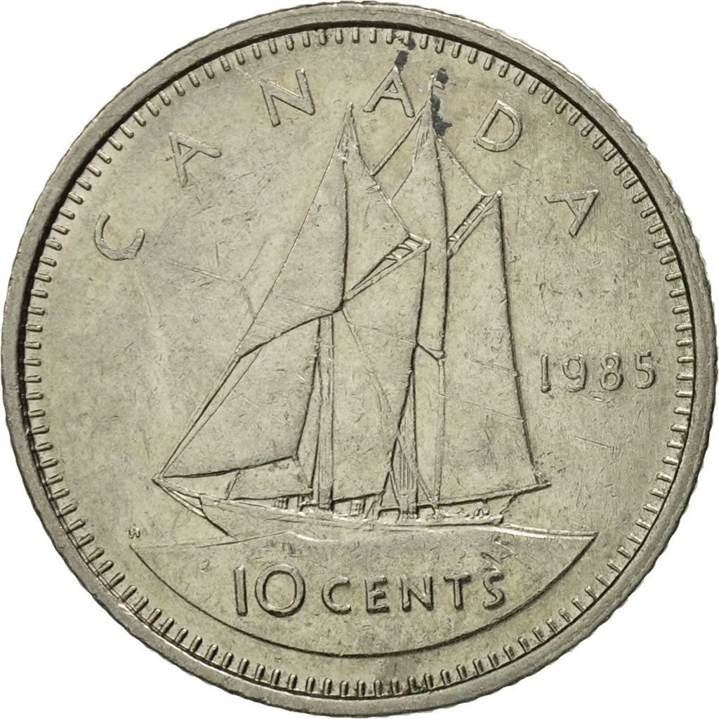 Coin, Canada, Elizabeth II, 10 Cents, 1985, Royal Canadian Mint, Ottawa