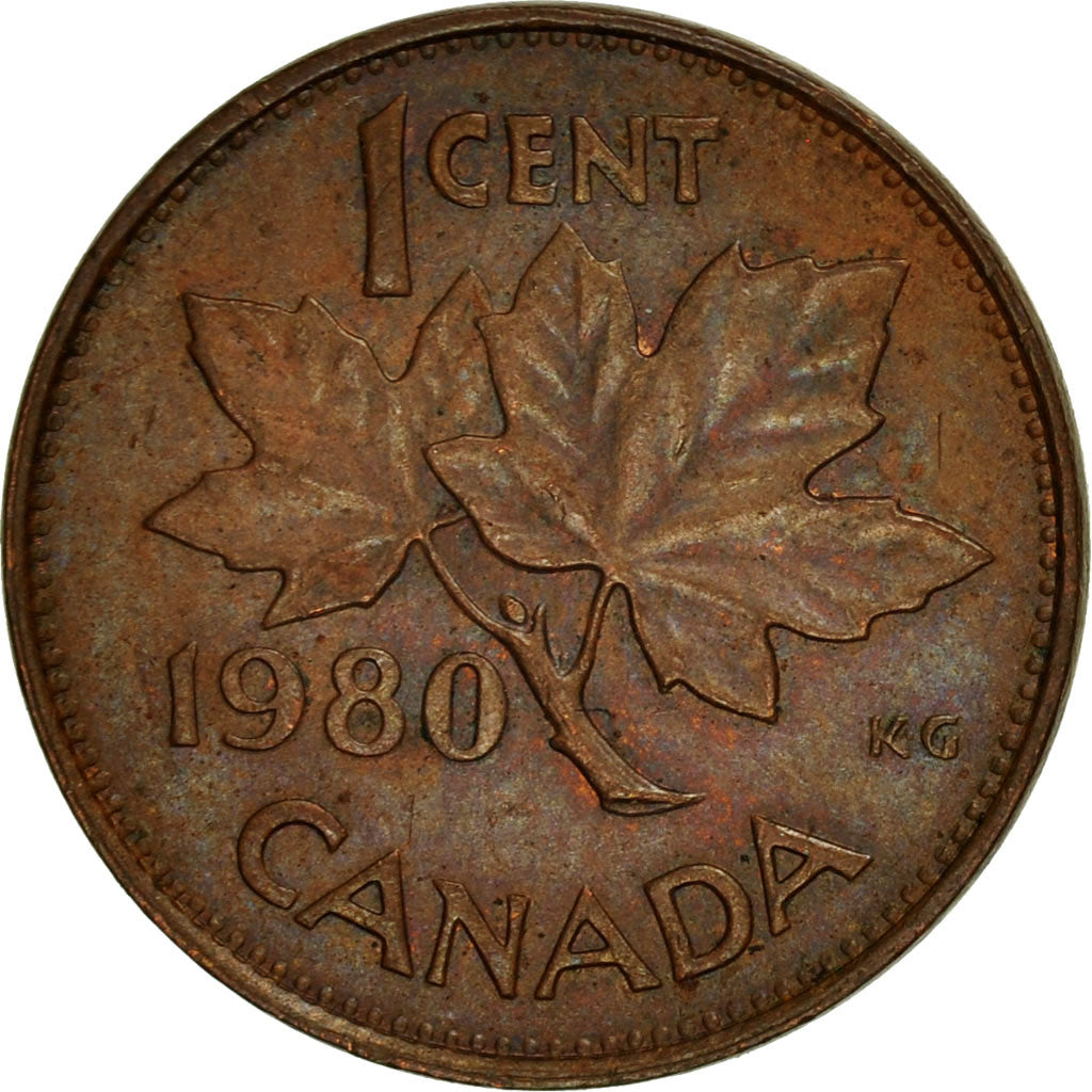 Coin, Canada, Elizabeth II, Cent, 1980, Royal Canadian Mint, Ottawa, EF(40-45)