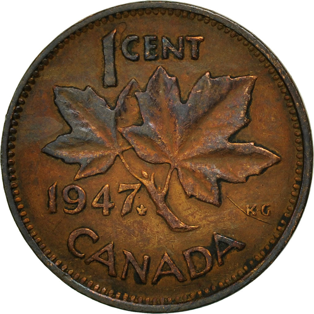 Coin, Canada, George VI, Cent, 1947, Royal Canadian Mint, Ottawa, AU(50-53)