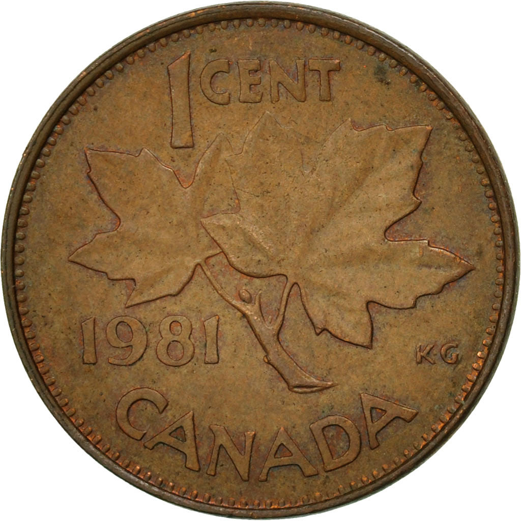 Coin, Canada, Elizabeth II, Cent, 1981, Royal Canadian Mint, Ottawa, AU(50-53)