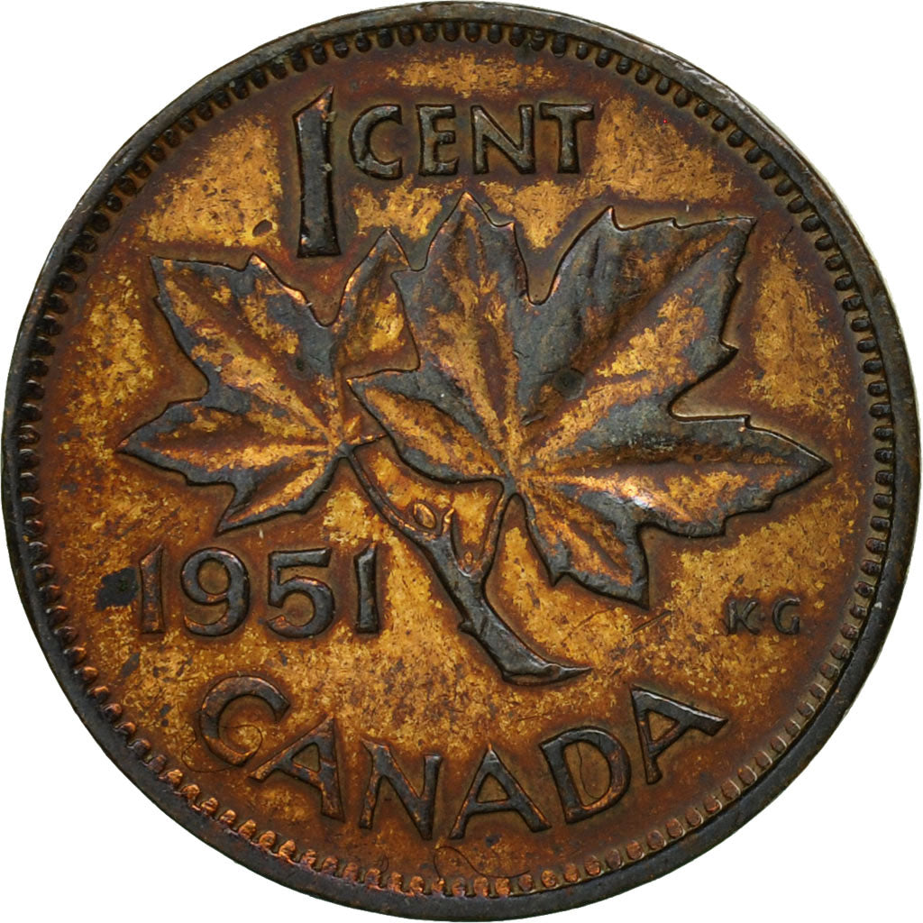 Coin, Canada, George VI, Cent, 1951, Royal Canadian Mint, Ottawa, EF(40-45)