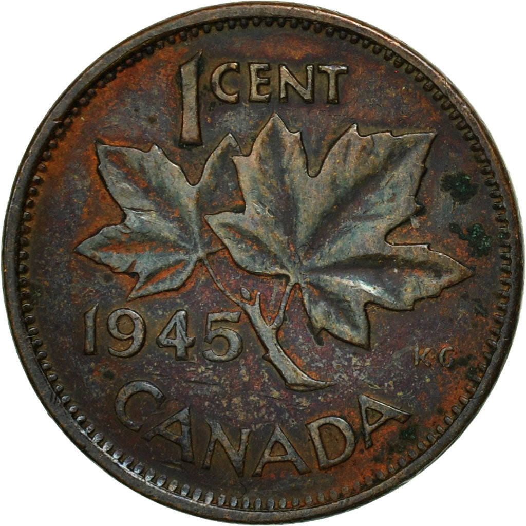 Coin, Canada, George VI, Cent, 1945, Royal Canadian Mint, Ottawa, EF(40-45)