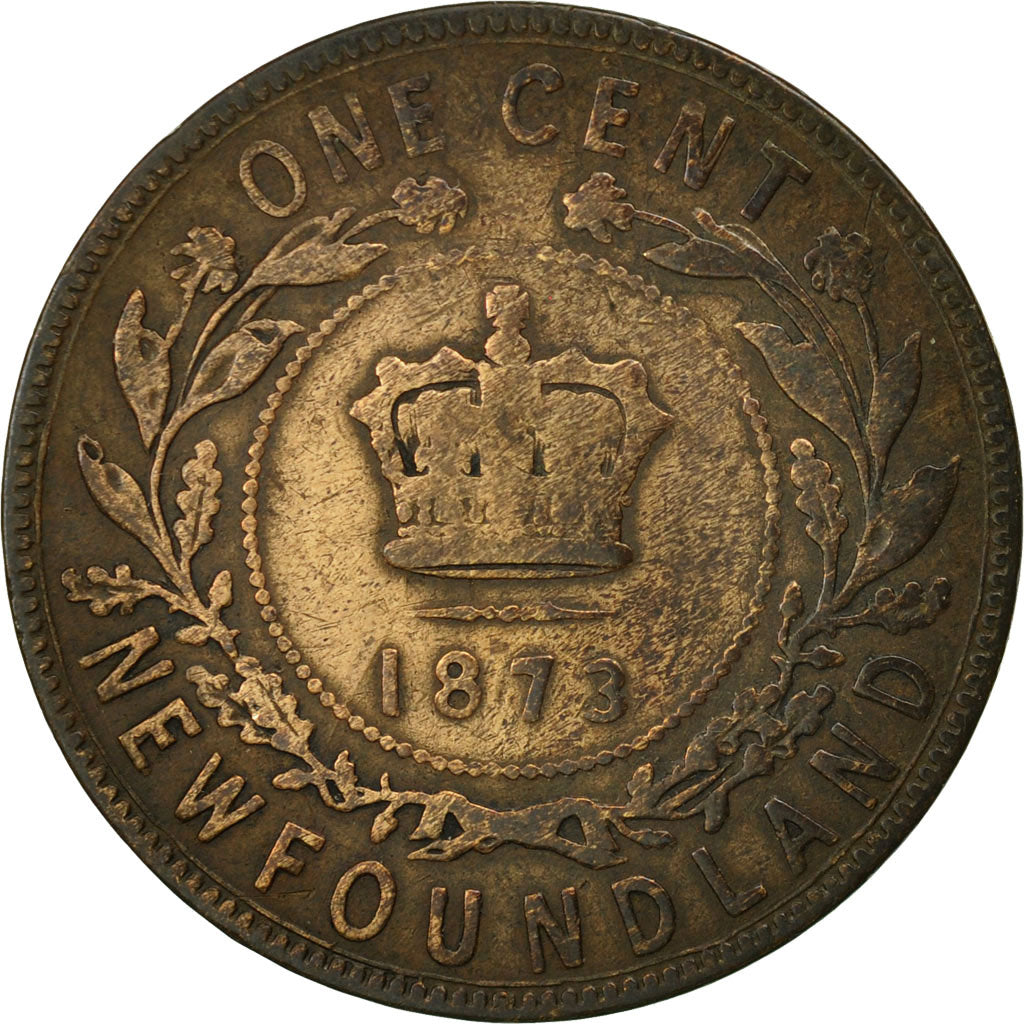 NEWFOUNDLAND, Large Cent, 1873, Royal Canadian Mint, VF(20-25), Bronze, KM:1