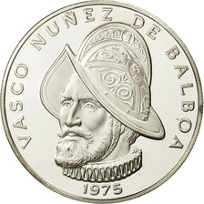Panama, Balboa, Vasco Nunez, 1975, U.S. Mint, MS(64), Silver, KM:39.1a