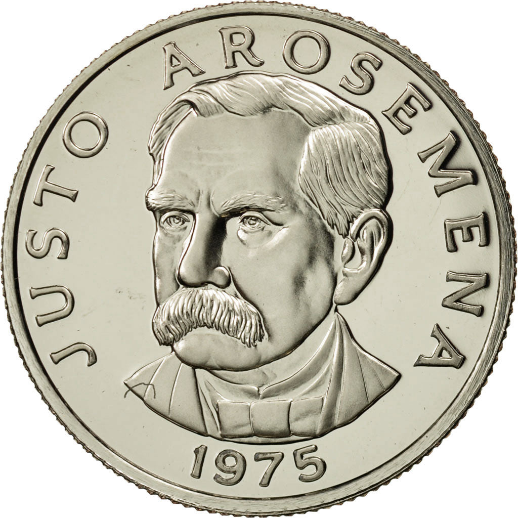 Panama, 25 Centesimos, 1975, Franklin Mint, MS(64), Copper-Nickel Clad Copper