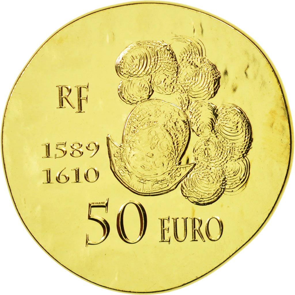 France, 50 Euro, Henri IV, 2013, MS(65-70), Gold
