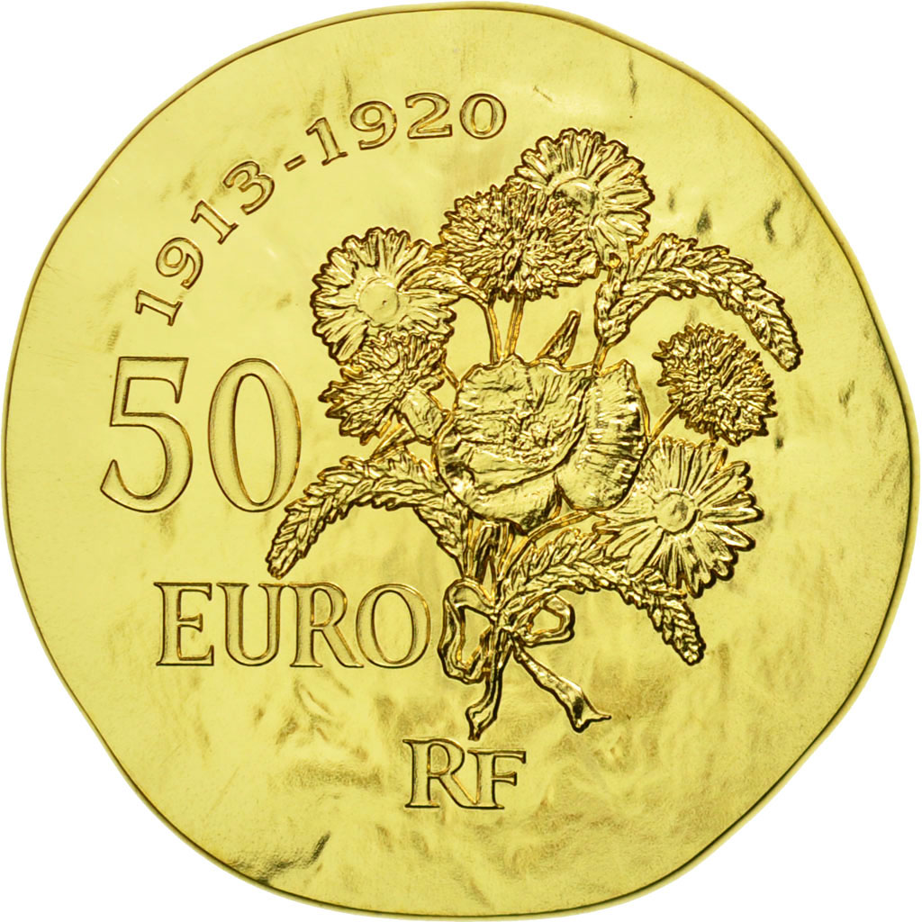 Coin, France, 50 Euro, Raymond Poincare, 2015, MS(65-70), Gold
