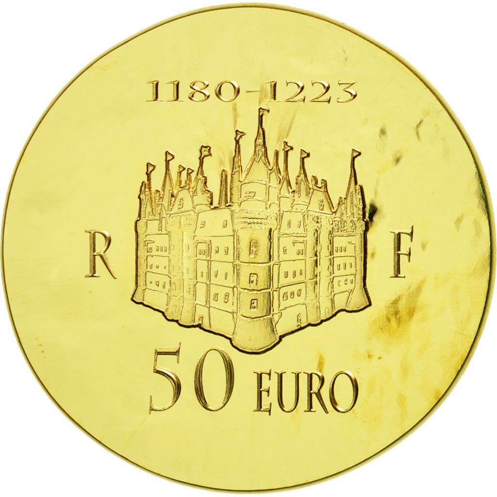 France, 50 Euro, Philippe Auguste, 2012, MS(65-70), Gold, KM:1858