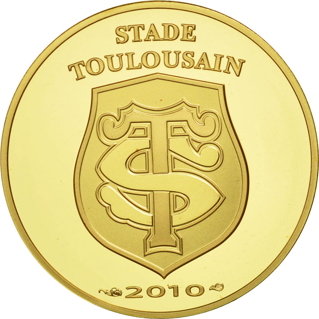 France, 50 Euro, Stade Toulousain, 2010, MS(65-70), Gold, KM:1721
