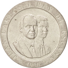 Moneda, España, Juan Carlos I, 200 Pesetas, 1990, MBC+, Cobre - níquel, KM:855
