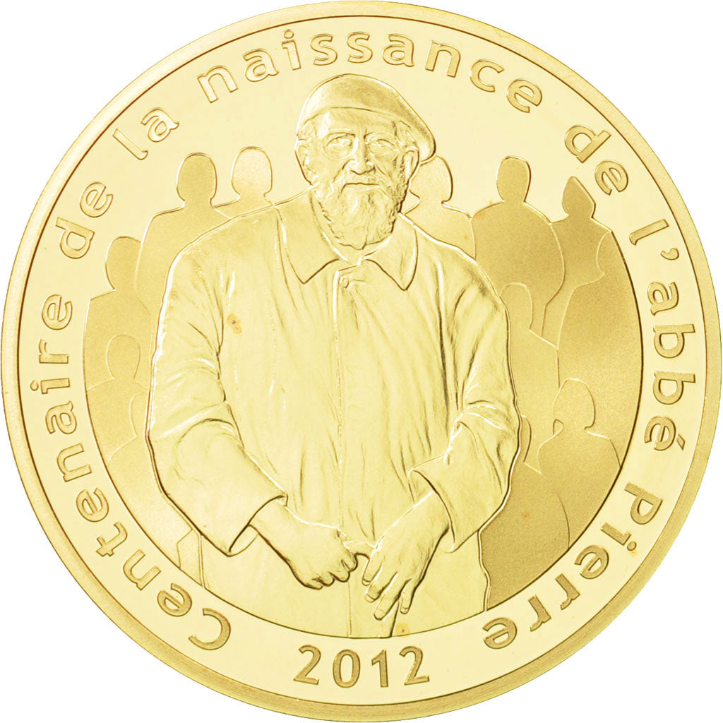 France, 50 Euro, Abbé Pierre, 2012, MS(65-70), Gold