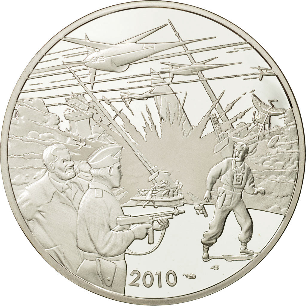 France, Monnaie de Paris, 10 Euro, Blake & Mortimer, 2010, MS(65-70), Silver