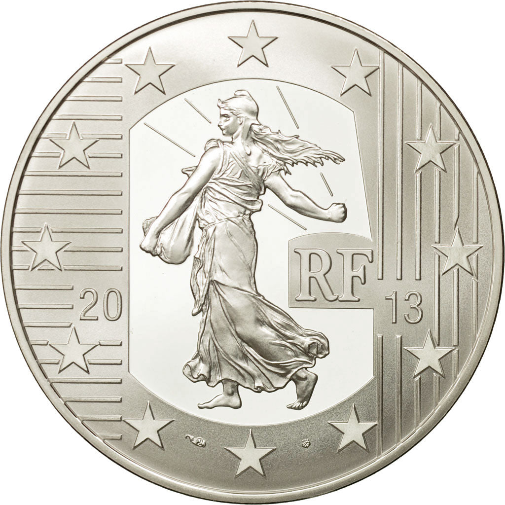 Coin, France, Monnaie de Paris, 10 Euro, Semeuse, 2013, MS(65-70), Silver
