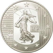 Coin, France, Monnaie de Paris, 10 Euro, Semeuse, 2013, MS(65-70), Silver