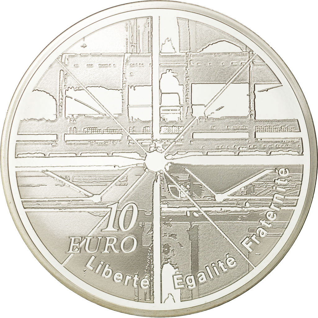 Monnaie, France, Monnaie de Paris, 10 Euro, Centre Pompidou, 2010, FDC, Argent