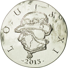 Coin, France, Monnaie de Paris, 10 Euro, Louis XI, 2013, MS(65-70), Silver